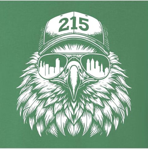 Go All Out Eagle Wearing 215 Hat and Sunglasses Mens Toddler Women Youth T-Shirt in Saudi Arabia