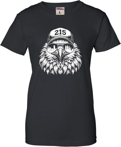 Go All Out Eagle Wearing 215 Hat and Sunglasses Mens Toddler Women Youth T-Shirt in Saudi Arabia