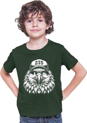 Go All Out Eagle Wearing 215 Hat and Sunglasses Mens Toddler Women Youth T-Shirt in Saudi Arabia