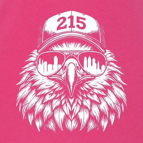 Go All Out Eagle Wearing 215 Hat and Sunglasses Women V Neck T-Shirt in Saudi Arabia