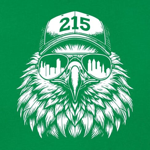 Go All Out Eagle Wearing 215 Hat and Sunglasses Women V Neck T-Shirt in Saudi Arabia