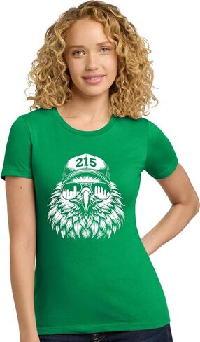 Go All Out Eagle Wearing 215 Hat and Sunglasses Mens Women Deluxe Soft T-Shirt in Saudi Arabia
