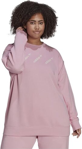 adidas Originals Womens Crew Sweatshirt Plus Size - Halo Blush & True Pink in Saudi Arabia