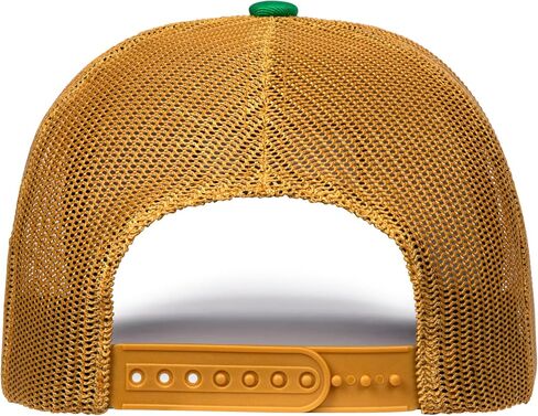 College Fan Patch Trucker Hat - Netted Snapback Baseball Cap with College Team Design for Men & Women (Green/Gold - Leprechaun) in Saudi Arabia
