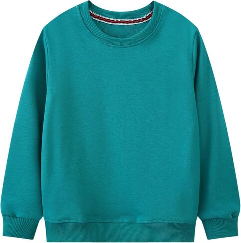 Hongshilian Little Girls Boys Cotton Sweatshirt Basic Crewneck Pullover Casual Clothing For Children in Saudi Arabia