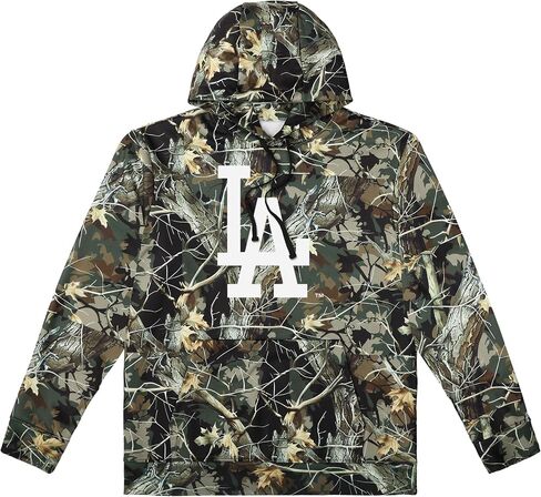 FOCO MLB Men's Official Hunter Camo Primary Logo Performance Pullover Hoodie Sweatshirt in Saudi Arabia