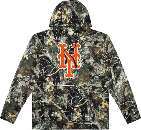 FOCO MLB Men's Official Hunter Camo Primary Logo Performance Pullover Hoodie Sweatshirt in Saudi Arabia