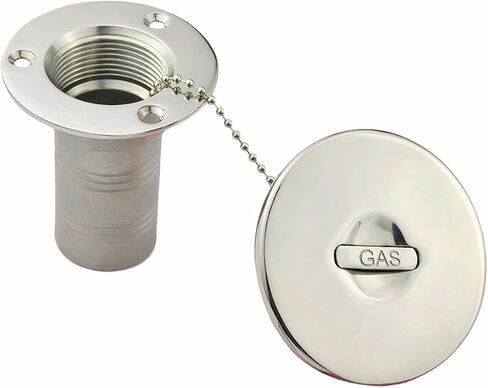 Stainless Steel316 Boat Deck Fill/Filler Keyless Cap - Straight Neck 1-1/2in(38mm) with Fuel Deck Hardware fit for Boat Yacht Caravan in Saudi Arabia