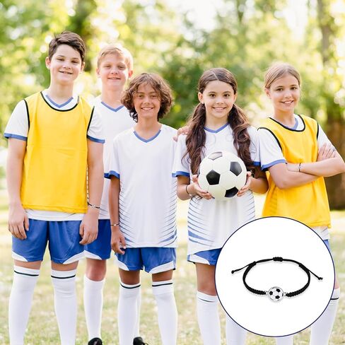 24 مجموعة من الأساور الرياضية، أساور الكرة الطائرة، إكسسوارات هدايا مع بطاقة للفريق، سوار كرة السلة للكرة الطائرة، هدايا الحفلات، سوار كرة البيسبول المضفر القابل للتعديل لكرة القدم in Kuwait