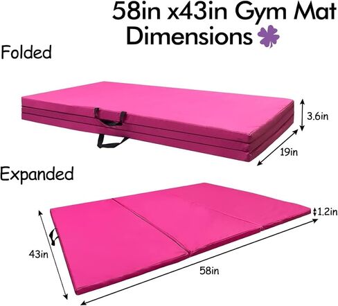 GLANT Foldable & Movable Gymnastics Kip Bar with MAT and Ring Set, 3' to 5' Height Adjustable,Horizontal Bar for Kids Girls Junior,Gym Equipment for Indoor and Home Training- Max Load 300LBS in Saudi Arabia