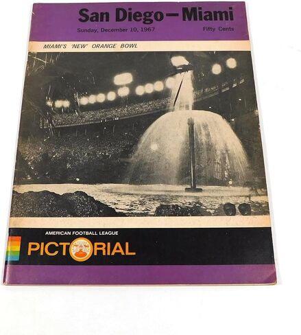 1967 San Diego Chargers at Miami Dolphins AFL Football Program 12-10-67 - NFL Programs in Saudi Arabia