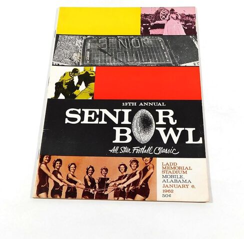 1962 Senior Bowl College Football Program 1-6-62 Mobile Alabama - College Programs in Saudi Arabia