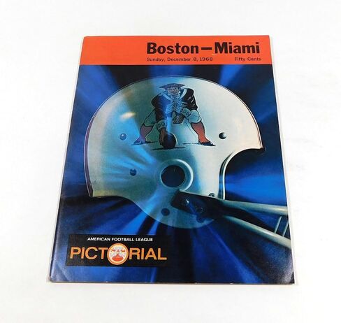 1968 Boston Patriots at Miami Dolphins AFL Football Program 12-8-68 - NFL Programs in Saudi Arabia