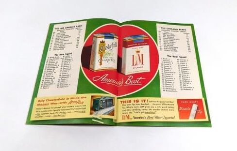 1955 Chicago Bears at Los Angeles Rams NFL Football Program 10-30-55 - NFL Programs in Saudi Arabia