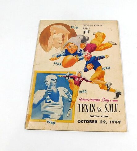 1949 تكساس في برنامج SMU College لكرة القدم 10-29-49 Doak Walker - برامج NFL in Kuwait