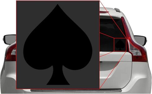 ملصق سباد بوكر رمز [اختر أي لون] ملصق ناقل من الفينيل لأجهزة الكمبيوتر المحمول/السيارة/الشاحنة/النافذة/المصد (3 بوصة × 2.5 بوصة (حجم الكمبيوتر المحمول)، أسود) in Kuwait