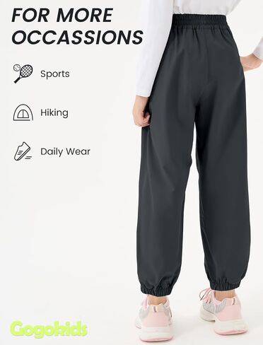 Gogokids Boys Girls Hiking Pants Waterproof Cargo Pants Quick Dry Athletic Pants Lightweight Casual Outdoor Camping for 4-12Y in Saudi Arabia