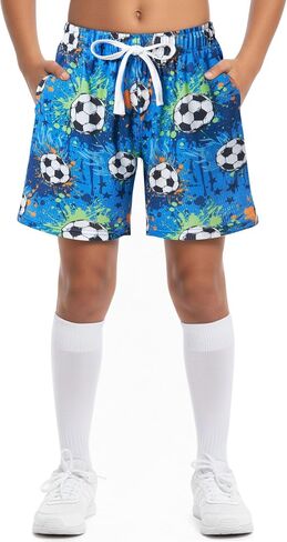 Cozople Boys Athletic Shorts Kids Basketball Shorts Mesh Breathable Shorts for 7-16 Years in Saudi Arabia