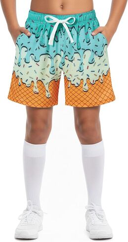 Cozople Boys Athletic Shorts Kids Basketball Shorts Mesh Breathable Shorts for 7-16 Years in Saudi Arabia