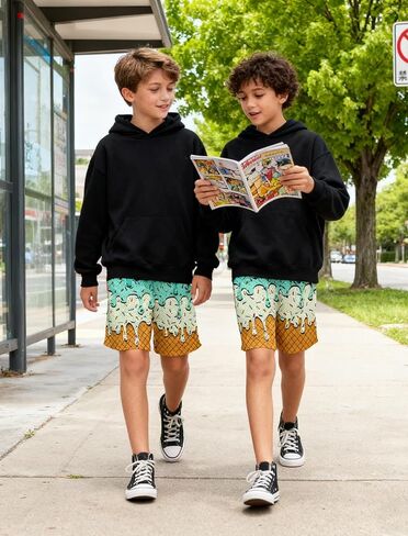Cozople Boys Athletic Shorts Kids Basketball Shorts Mesh Breathable Shorts for 7-16 Years in Saudi Arabia