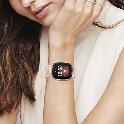 حزام مجدول من النايلون لـ Fitbit Versa 3/Fitbit Versa 4، حزام مطاطي لساعة Fitbit Sense 2/Fitbit Sense الذكية in Kuwait