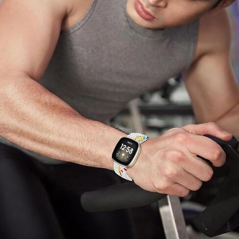 حزام مجدول من النايلون لـ Fitbit Versa 3/Fitbit Versa 4، حزام مطاطي لساعة Fitbit Sense 2/Fitbit Sense الذكية in Kuwait