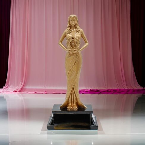 جائزة Decade Awards للإنجازات النسائية - جائزة الآلهة الذهبية المنقوشة حسب الطلب - قم بالتخصيص الآن (8 بوصة) in Saudi Arabia