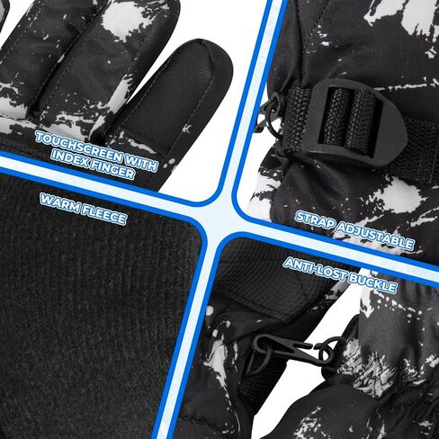 Nattork Ski Ice Skating Glove for Girls or Boys Warm Lining Gloves Snowboarding Windproof Gloves Winter Outdoors Sports in Kuwait