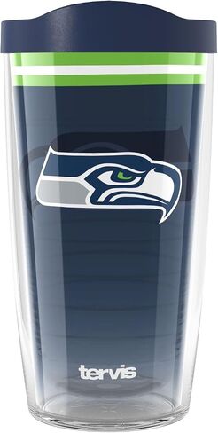 Tervis NFL Seattle Seahawks - Forever Fan Made in USA Double Walled Insulated Tumbler Travel Cup Keeps Drinks Cold & Hot, 24oz, Classic in Saudi Arabia