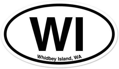ملصق سيارة WI Whidbey Island Washington بيضاوي للاستخدام الداخلي والخارجي 5 بوصة × 3 بوصة in Saudi Arabia