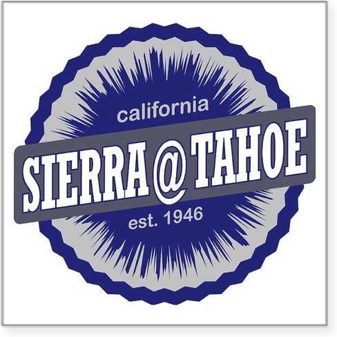 ملصق مربع من CafePress Sierra at Tahoe Ski Resort مقاس 3 × 3 ملصق ممتص للصدمات مربع للسيارة in Kuwait