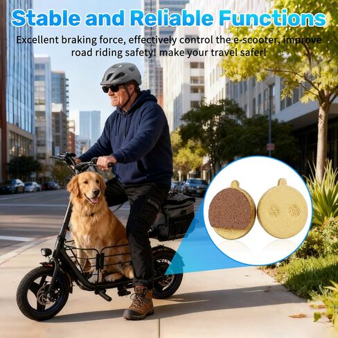 JERBOR Upgrade Brake Pads for Gyroor C1/C1S/C1 Pro/C1 Plus/X2 Electric Scooter, Front Rear Disc Brake Pad Heat Resistant and High Friction for Gyroor E-Scooter Accessories in Saudi Arabia