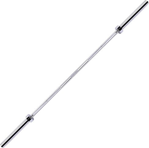 Fitvids Olympic 2-Inch Barbell Bar for Weightlifting and Powerlifting, 700 Pound Capacity, 2 Inch Diameter, Chrome, Multiple Sizes in Kuwait