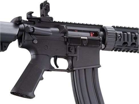 Lancer التكتيكية Gen 2 مسدس Airsoft متين SD M4 بوليمر - بندقية Picatinny AEG كاملة/شبه تلقائية مع 0.20 جرام BBS وشاحن وبطارية ونقطة حمراء وقبضة/مجموعة كاملة in Kuwait