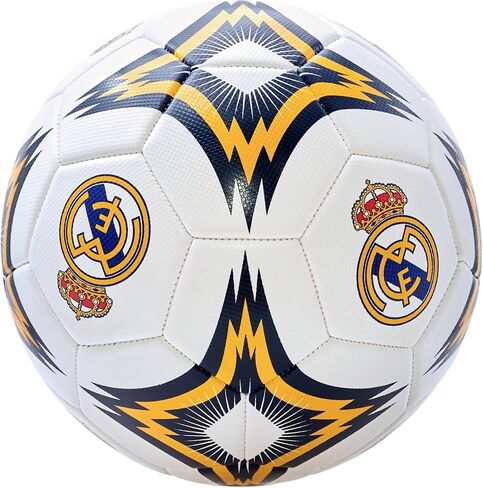 Icon Sports Compatible with Real Madrid Soccer Ball Officially Licensed Player Ball Size 5 (S Grade) White in Saudi Arabia