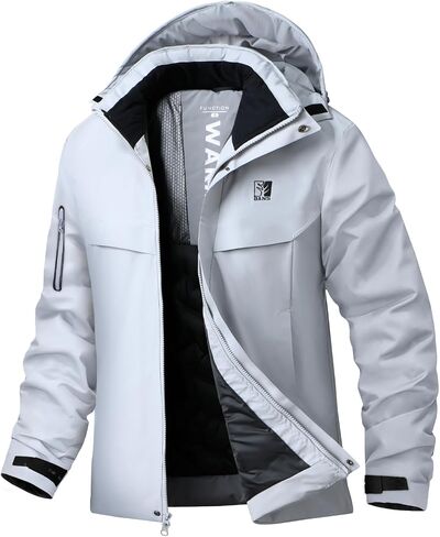 Men's Winter Ski Jacket Water Resistant Warm Snow Coat Windproof Insulated Snowboard Rain Jackets with Hood in Saudi Arabia