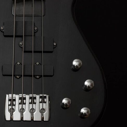 4 قطع مقابض جيتار معدنية لـ Fender Telecaster وGibson Les Paul، مقابض التحكم في مستوى الصوت مع مفاتيح ألين ومسامير - قطع غيار مطلية بالكروم للباس الكهربائي والقيثارات (أسود) in Kuwait