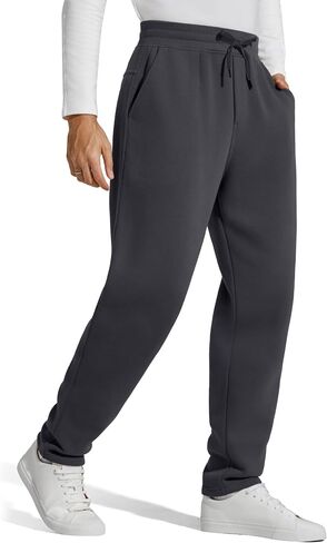 G4Free Flurrylux Men Fleece Lined Sweatpants Drawstring Cotton Warm Straight Leg Casual Track Pants with Pockets in Saudi Arabia