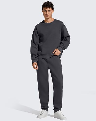 G4Free Flurrylux Men Fleece Lined Sweatpants Drawstring Cotton Warm Straight Leg Casual Track Pants with Pockets in Saudi Arabia