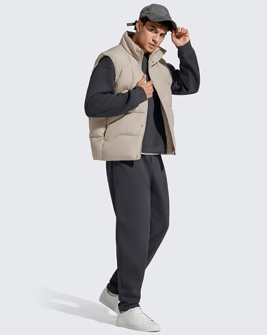 G4Free Flurrylux Men Fleece Lined Sweatpants Drawstring Cotton Warm Straight Leg Casual Track Pants with Pockets in Saudi Arabia