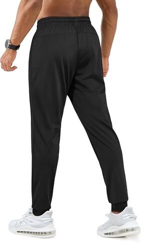 بنطال رياضي رجالي بجيوب بسحاب - بنطال رياضي خفيف الوزن للتمرين والجري وصالة الألعاب الرياضية والمسارات والملابس الكاجوال in Kuwait