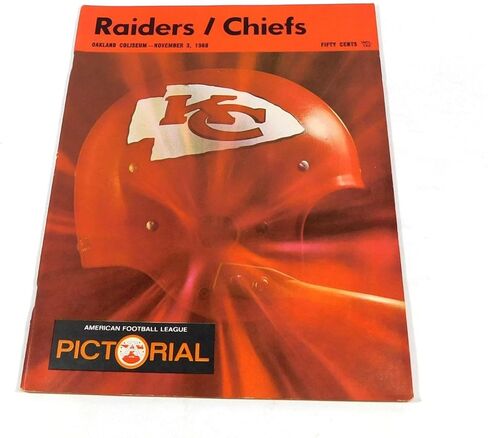 1968 Kansas City Chiefs at Oakland Raiders AFL Football Program 11-3-68 - NFL Programs in Saudi Arabia
