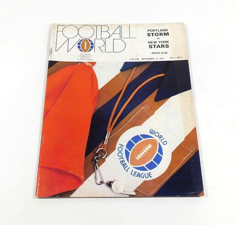 1974 New York Stars at Portland Storm WFL Football Program 9-11-74 - College Programs in Saudi Arabia