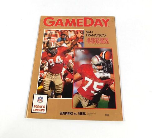 1991 San Francisco 49ers at Seattle Seahawks NFL Football Program 12-8-91 - NFL Programs in Saudi Arabia