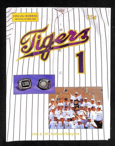 1994 LSU ضد برنامج ألاباما-برمنغهام للبيسبول 3/3 ملعب Unscored Box 89881b35 - برامج الكلية in Saudi Arabia