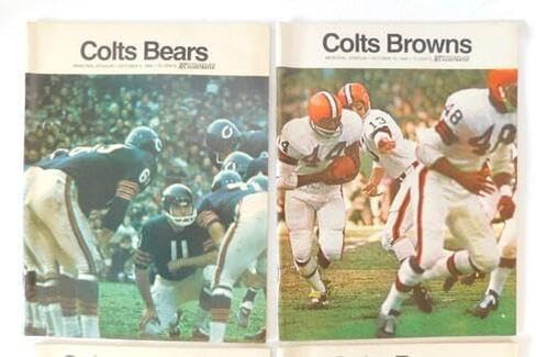 Lot of (4) Different 1968 Baltimore Colts NFL Football Programs - NFL Programs in Saudi Arabia