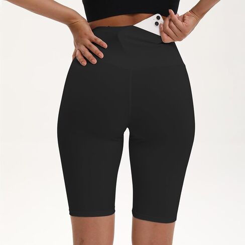 Womens Biker Shorts - High Waisted Tummy Control Seamless Fitness Workout Soft Yoga Gym Shorts in Saudi Arabia