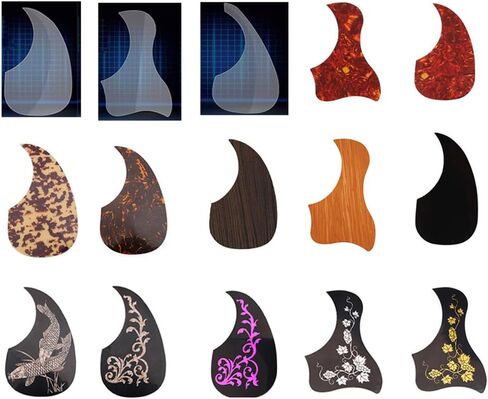 Personalized Guitar Pickguard, Custom Guitar Replacement Parts with Laser Engraving, Premium Guitar Accessories for Electric Guitars (Round) in Saudi Arabia