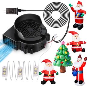 استبدال مروحة قابلة للنفخ، منفاخ مروحة هواء 1.5 أمبير مع محول 2.0 أمبير و5 مصابيح LED لمصابيح الهالوين وعيد الشكر وعيد الميلاد القابلة للنفخ (IP68 مقاومة للماء، 5.0 * 5.0 بوصة) in Kuwait