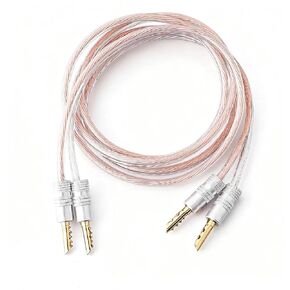 Premium Audio Speaker Cable, 13 AWG Oxygen-Free Copper Wire, Silver and Pink, Gold-Plated Banana Connectors, High-Fidelity Sound (39, Inches) in Kuwait